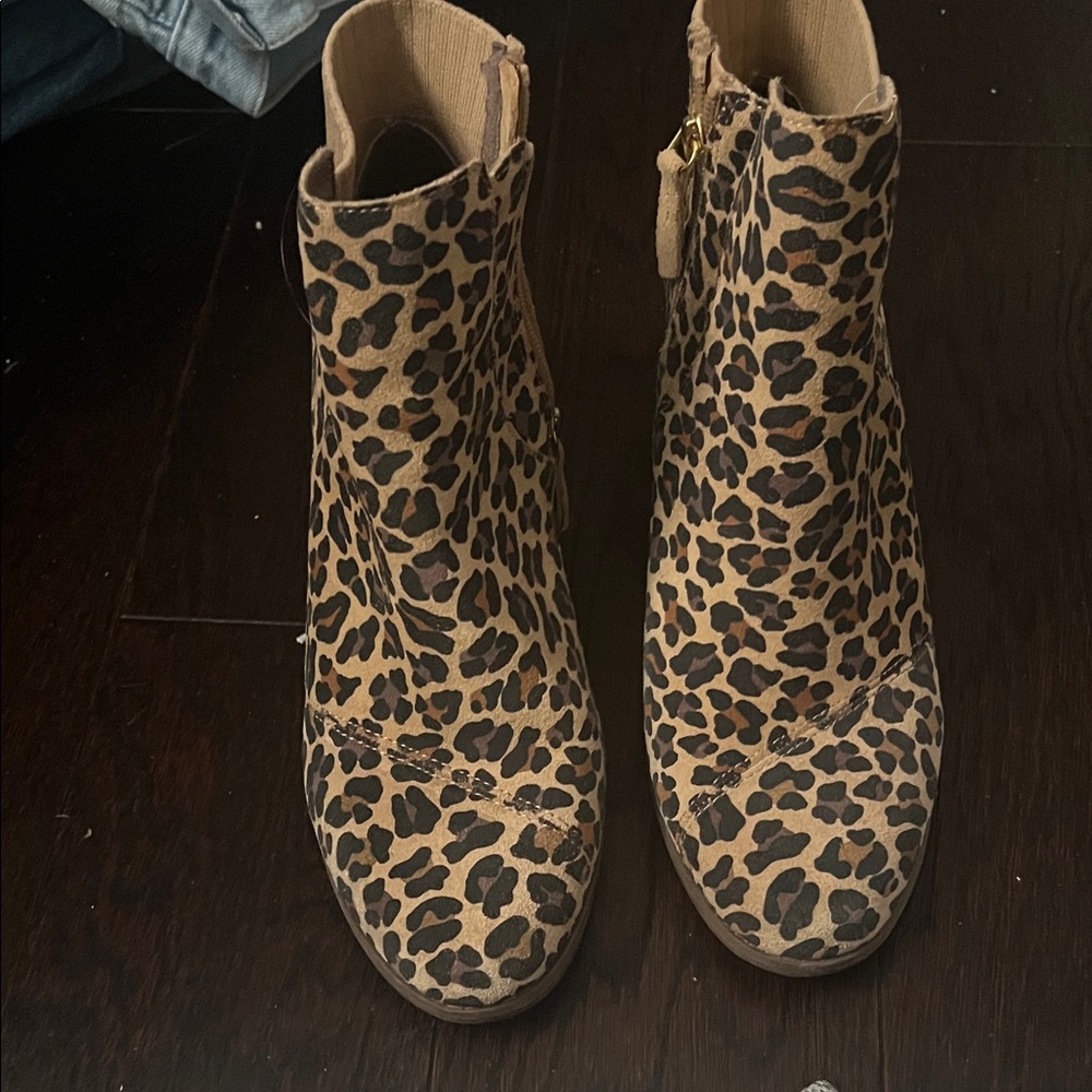 Leopard Print Ankle Boots